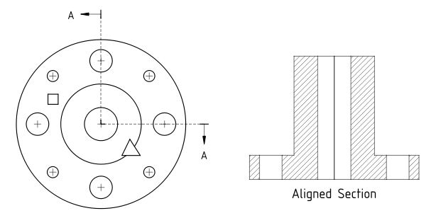 Tech Draw Aligned Section example Tech Draw Aligned Section example