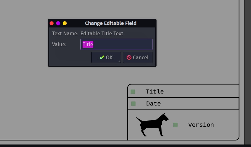 Editable fields Editable fields