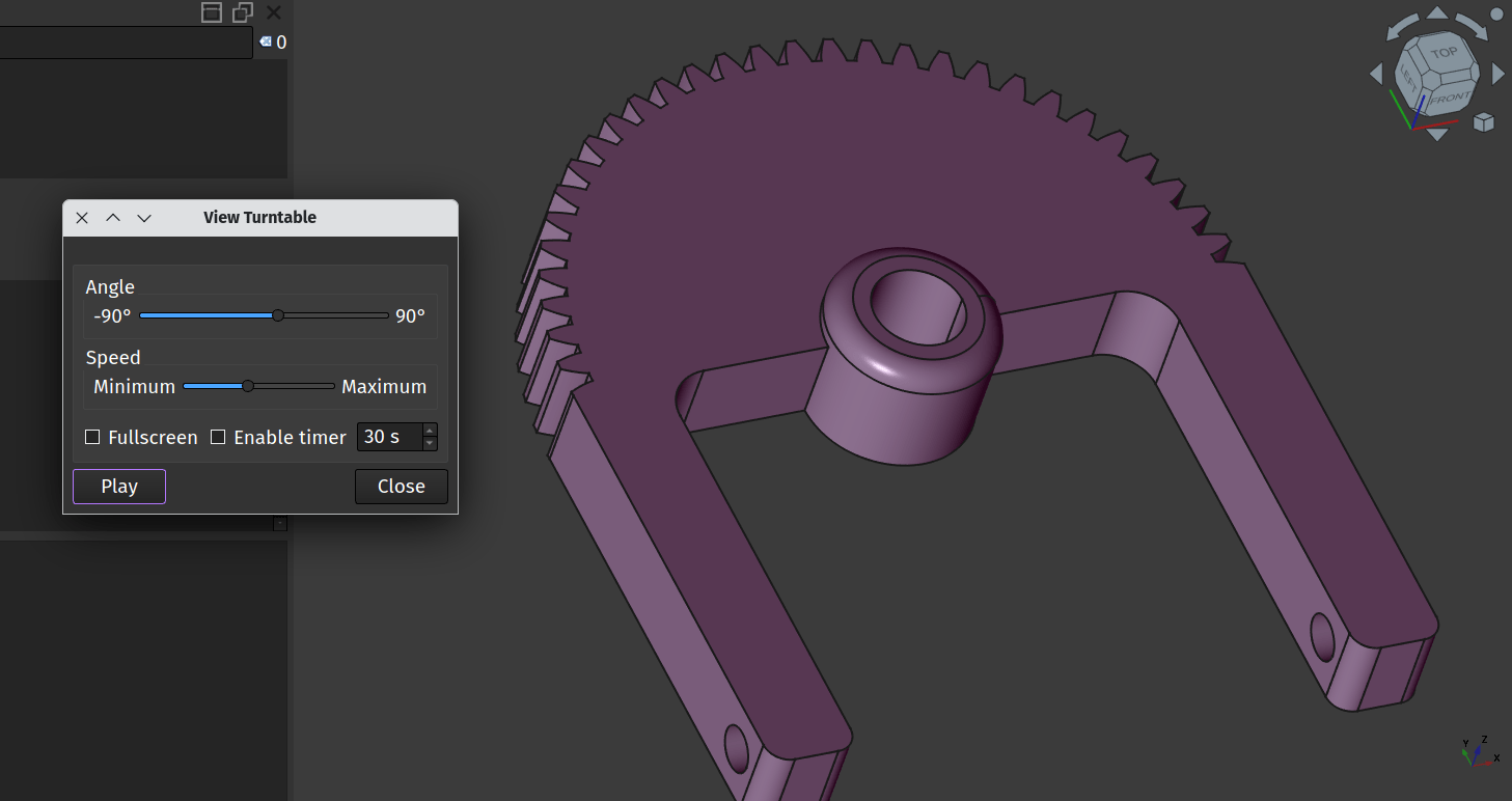 FreeCAD turntable