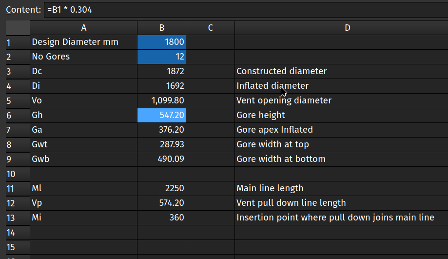 Annular spreadsheet input Annular spreadsheet input