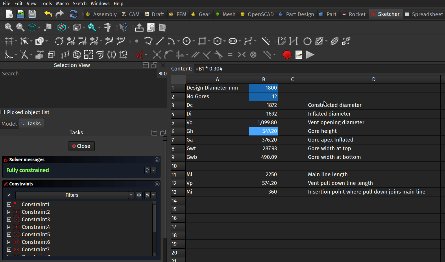 Freecad spreadsheet Freecad spreadsheet